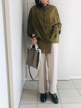 「AmbreNeige」｜「アイテム（スラックス）」を使った、❁⃘asa❁⃘さん（レディース・150cm）の春コーディネート