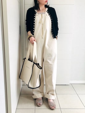「アニエスベー」｜「アイテム（サロペット/オーバーオール）」を使った、❁⃘asa❁⃘さん（レディース・150cm）の春コーディネート