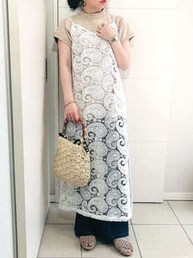 「アンブルネージュ」｜「アイテム（ワンピース/ドレス）」を使った、❁⃘asa❁⃘さん（レディース・150cm）の春コーディネート