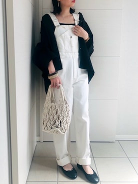 「EDWIN（エドウィン）のアイテム（オールインワン・サロペット）」を使った、❁⃘asa❁⃘さん（レディース・150cm）の夏コーディネート