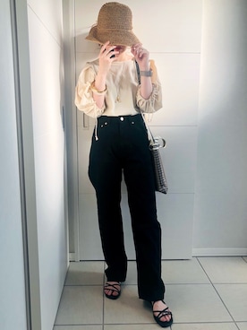 「M nort（エムノート）のアイテム（パンツ）」を使った、❁⃘asa❁⃘さん（レディース・150cm）の夏コーディネート