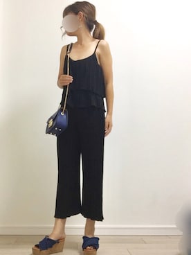 「プリーツ」｜「アイテム（セットアップ）」を使った、pico *さん（レディース・148cm）の夏コーディネート