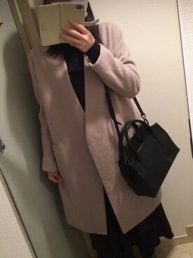 「Mila Owen」｜「アイテム（その他アウター）」を使った、lilyさん（レディース・162cm）の冬コーディネート