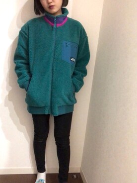 「原宿」｜「アイテム（その他アウター）」を使った、HINOKIさん（レディース・156cm）の冬コーディネート