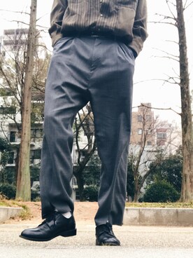 「mythography（ミソグラフィー）のアイテム（その他シューズ）」を使った、Yusuke Nakajimaさん（メンズ・176cm）の春コーディネート