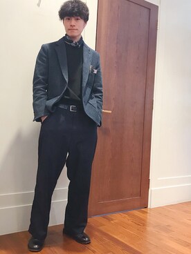 「mythography（ミソグラフィー）のアイテム」を使った、Yusuke Nakajimaさん（メンズ・176cm）の春コーディネート