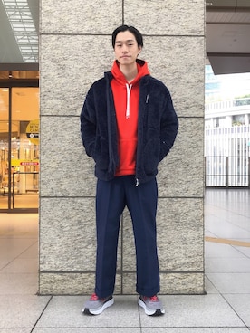 「URBANRESEARCH」｜「アイテム（その他アウター）」を使った、Yusuke Nakajimaさん（メンズ・176cm）の秋コーディネート