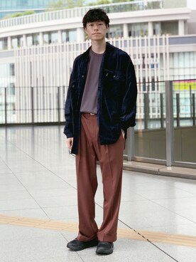 「MY THINKS（マイシンクス）のアイテム（トップス）」を使った、Yusuke Nakajimaさん（メンズ・176cm）の秋コーディネート