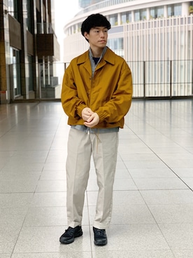 「MHL.」｜「アイテム（ブルゾン）」を使った、Yusuke Nakajimaさん（メンズ・176cm）の春コーディネート