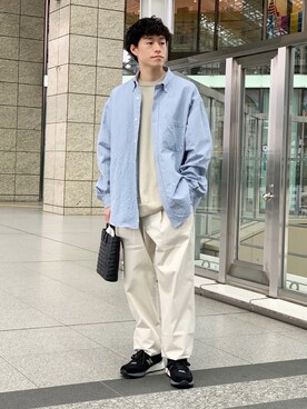 「LENO（リノ）のアイテム（チノパンツ）」を使った、Yusuke Nakajimaさん（メンズ・176cm）の春コーディネート