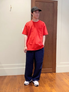 「HBNS（ハバノス）のアイテム（Tシャツ/カットソー）」を使った、Yusuke Nakajimaさん（メンズ・176cm）の夏コーディネート