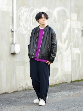 Yusuke Nakajimaさん（メンズ・176cm）の冬コーディネート