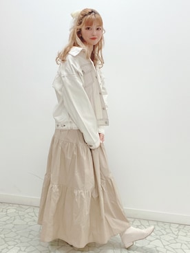 「SPINNS(スピンズ)のアイテム(デニムジャケット)」を使った、メグミさん(レディース・159cm)の冬コーディネート