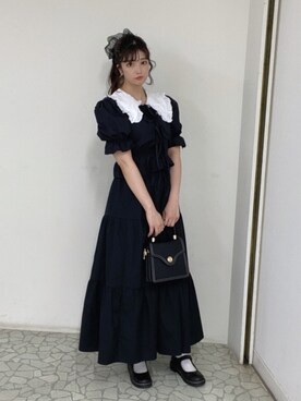 「SPINNS(スピンズ)のアイテム(シュシュ)」を使った、メグミさん(レディース・159cm)の夏コーディネート