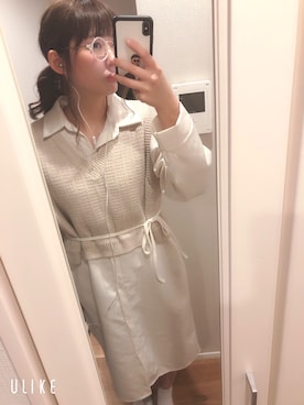 「アイテム（シャツワンピース）」を使った、るーさん（レディース・161cm・20代）の春コーディネート