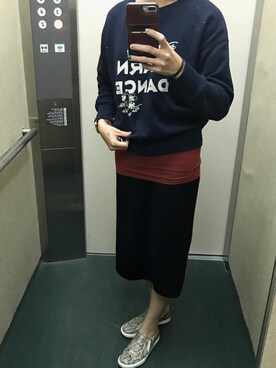 「アイテム（スリッポン、その他）」を使った、エミさん（レディース・165cm）の春コーディネート