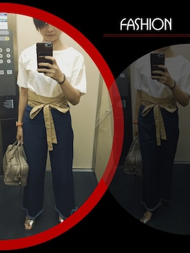 「MARC JACOBS（マークジェイコブス）のアイテム（ボストンバッグ）」を使った、エミさん（レディース・165cm）の春コーディネート
