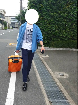 「JUNRED（ジュンレッド）のアイテム（デニムジャケット）」を使った、さかがみさん（メンズ・180cm）の夏コーディネート