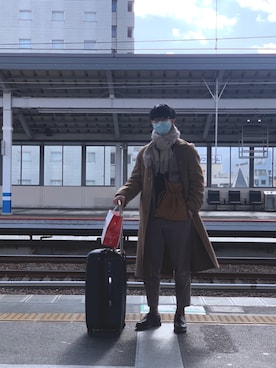 「Paraboot（パラブーツ）の【Paraboot】CHAMBORD　パラブーツ　シャンボード（ドレスシューズ）」を使った、さかがみさん（メンズ・179cm）の冬コーディネート