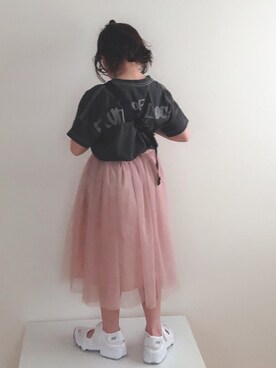 ピンク系のアイテムを使った チュールスカート の人気ファッションコーディネート Wear