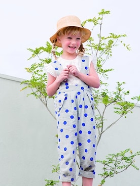 「アイテム（オールインワン・サロペット）」を使った、KPOfｆicialさん（キッズ・110cm）の冬コーディネート