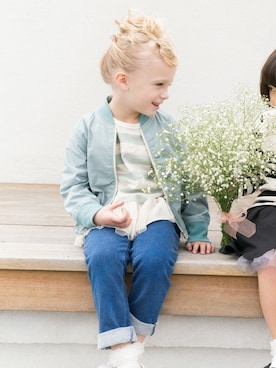 「アイテム（MA-1）」を使った、KPOfｆicialさん（キッズ・110cm）の冬コーディネート