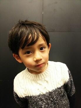 「アイテム（ニット/セーター）」を使った、KPOfｆicialさん（キッズ・105cm）の冬コーディネート