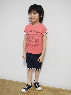 「KP DECO（ケーピーデコ）のアイテム」を使った、KPOfｆicialさん（キッズ・110cm）の春コーディネート