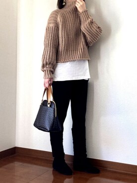 「trade mark（トレードマーク）のアイテム」を使った、AMIXX【相互フォロー】さん（レディース・154cm）の秋コーディネート