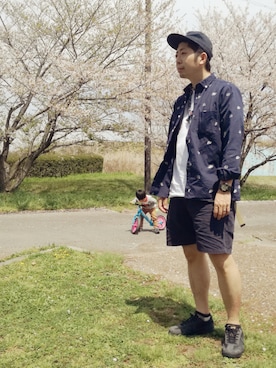 「SAYHELLO（セイハロー）のアイテム（キャップ）」を使った、TM Yさん（メンズ・167cm）の春コーディネート