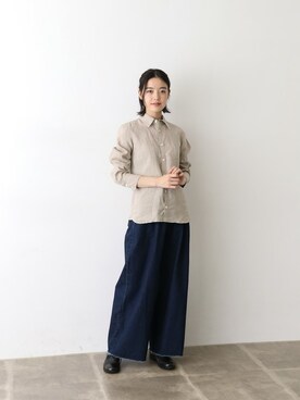 「Vlas Blomme（ヴラスブラム）のアイテム」を使った、rikoさん（レディース・163cm）の夏コーディネート
