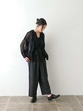 「ギャザー」｜rikoさん（レディース・163cm）の秋コーディネート