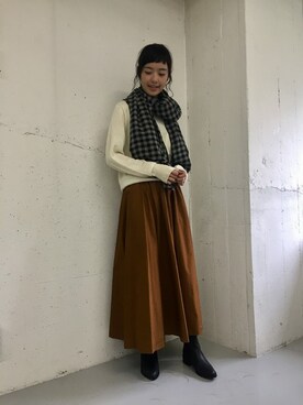 「MASTER&Co（マスターアンドコー）のアイテム（トップス）」を使った、rikoさん（レディース・163cm）の秋コーディネート