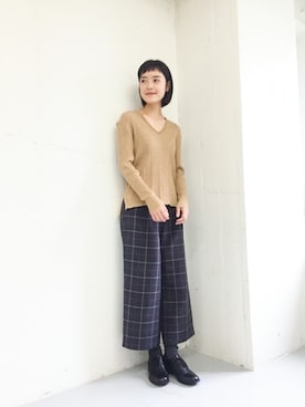 「SPACE CRAFT（スペースクラフト）のアイテム」を使った、rikoさん（レディース・163cm）の秋コーディネート