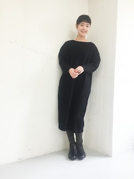 レギンス スパッツを使った 黒ワンピ のレディース人気ファッションコーディネート ユーザー ショップスタッフ Wear