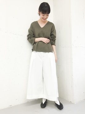 「コットンニット」｜rikoさん（レディース・163cm）の冬コーディネート