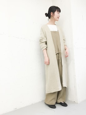 「春コート」｜「アイテム（オールインワン・サロペット）」を使った、rikoさん（レディース・163cm）の春コーディネート