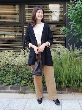 「mormyrus（モルミルス）のアイテム（バッグ）」を使った、rikoさん（レディース・163cm）の秋コーディネート