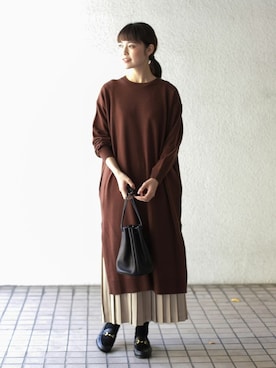 「mormyrus（モルミルス）のアイテム」を使った、rikoさん（レディース・163cm）の冬コーディネート