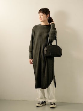 「mormyrus（モルミルス）のアイテム（バッグ）」を使った、rikoさん（レディース・163cm）の冬コーディネート