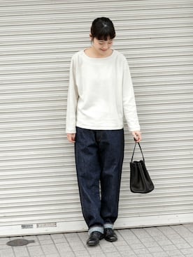 「カシミヤ」｜「アイテム（その他シューズ）」を使った、rikoさん（レディース・163cm）の冬コーディネート