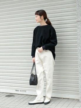 「mormyrus（モルミルス）のアイテム（バッグ）」を使った、rikoさん（レディース・163cm）の冬コーディネート