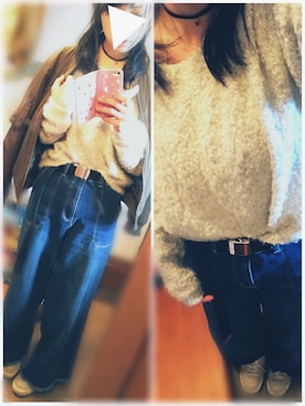 「Dosch（ドスチ）のアイテム（パンツ）」を使った、ろばさん（レディース・155cm）の冬コーディネート