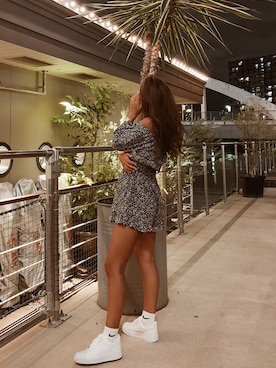 「Hollister（ホリスター）のアイテム（ワンピース/ドレス、ブルー系）」を使った、marino🪸🫧さん（レディース・156cm）の秋コーディネート