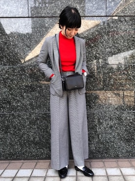 米島 香織さん（レディース・161cm）の冬コーディネート