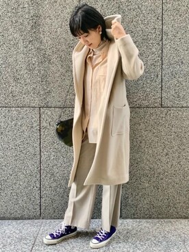 「秋におすすめシャツ＆ブラウス スタイル」｜米島 香織さん（レディース・162cm）の秋コーディネート