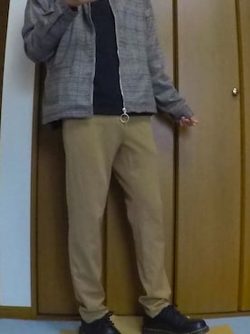 「MinoriTY（マイノリティ）のアイテム（ブルゾン）」を使った、まっちー☻さん（メンズ・168cm）の春コーディネート