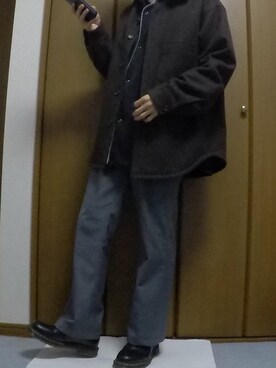 「KANGOL（カンゴール）のアイテム（レッグウェア）」を使った、まっちー☻さん（メンズ・168cm）の冬コーディネート