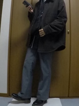 「KANGOL（カンゴール）のアイテム（レッグウェア）」を使った、まっちー☻さん（メンズ・168cm）の冬コーディネート