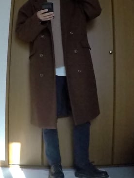 「部屋撮り」｜「アイテム（スウェット）」を使った、まっちー☻さん（メンズ・168cm）の冬コーディネート